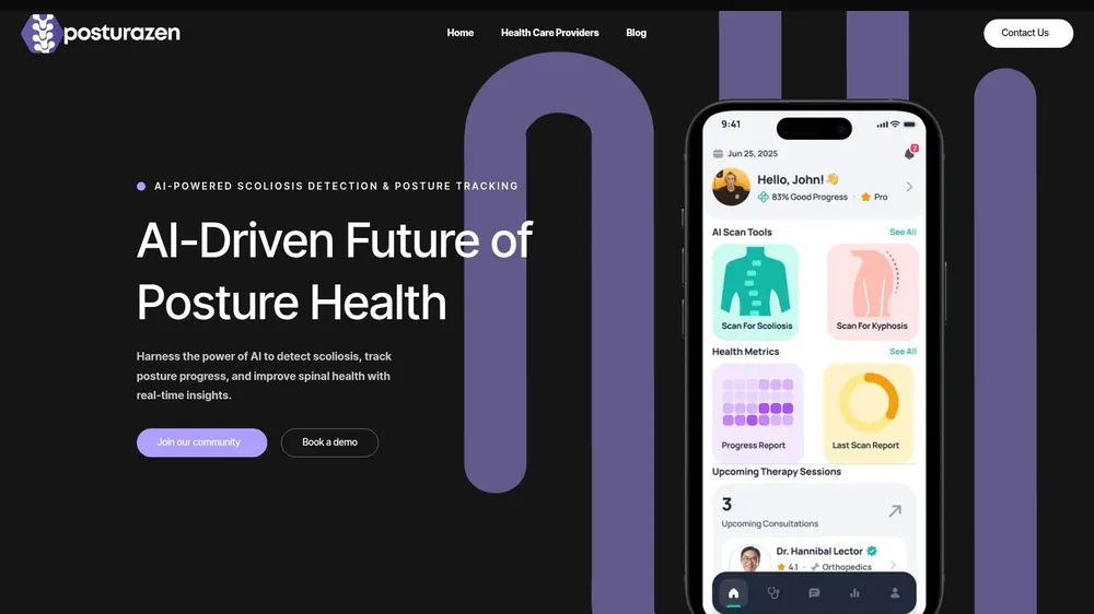 Screenshot from https://posturazen.com