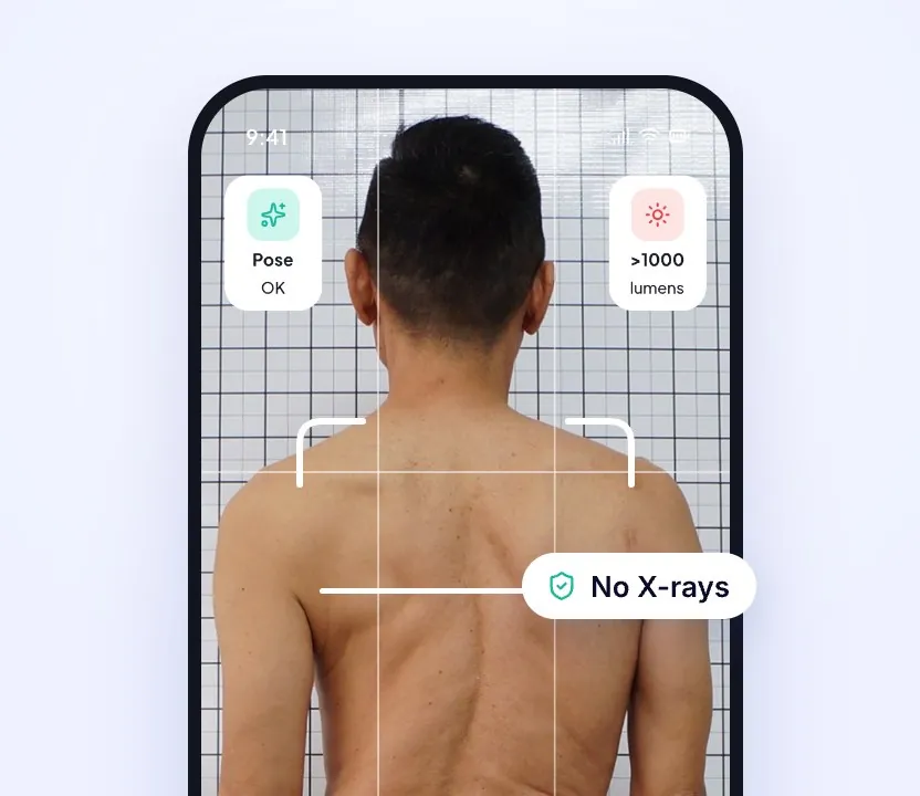 Scanning posture with the phone camera